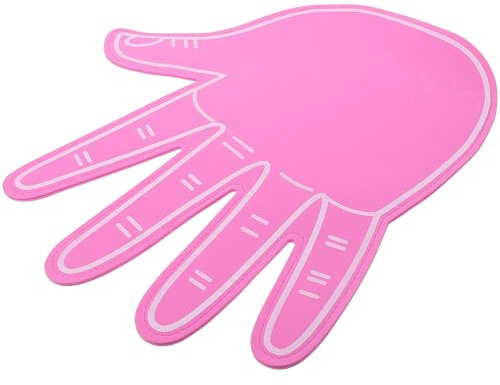 Luxshiny Mano de Espuma Gigante de Eva de Cinco Dedos, Guante Rosa para Animadoras, Accesorios Deportivos para Porristas, Ambiente Animado en Eventos Deportivos y Escolares
