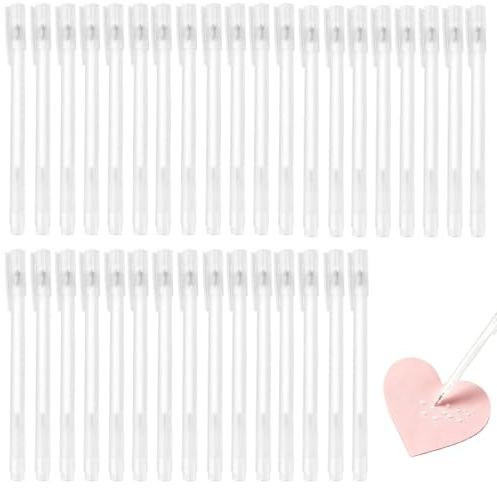 35Pcs Glue Pens for Crafting,Precision Fine Tip Strong Bond Fabric Glue Pen | Pen Shaped Adhesive Design, Dotted Dispensing, Firm Adhesive Properties, Suitable for Greeting Cards and Handmade Origami