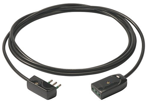 VIMAR 0P32369 Cavo Prolunga lineare 5 metri, 3G0.75, Spina piatta salvaspazio 2P + T 10 A 250 V, Nero