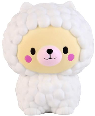 Anboor Süßes Tier Schaf Kawaii Squeeze Spielzeug Jumbo Langsam Steigend Squeeze Toys für Erwachsene und Kind (Weiß, 11x11x13Cm, 1 Stück)