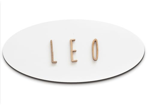 Placa Habitación Personalizada con Nombre. Regalos de Madera Personalizados. Letrero de Madera Adhesivo para Habitación Infatil Niño/a Bebé. Placa Personalizada Ovalada