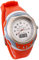 VISIONU English Analog-Digital Dual Display Talking Wrist Watch w/Alarm for The Blind and Low Vision, with Orange Ruber Strap 787ZTE-UK