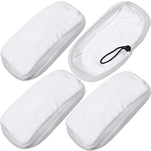 Spares2go Hard Floor Cleaning Cloth Pads compatible with Addis 347361 10 in 1 Steam Cleaner Mop (Pack of 4)