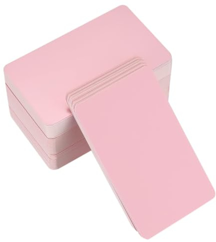 Tomoyuki 150 st blanka kort – 8,8x5,2cm, kraftpapper, rosa | Minneskort, spelkort eller visitkort – perfekta för inlärning, pyssel och hemmaprojekt.