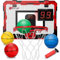 Mini canasta de baloncesto con marcador electrónico, 4 bolas para niños y adultos, juguete deportivo para interiores y exteriores, soporte de pared para piscina, patio trasero, salón, dormitorio,
