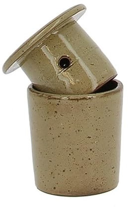 Poterie Turgis - Beurrier à eau en grès beige 105g - Made in Calvados