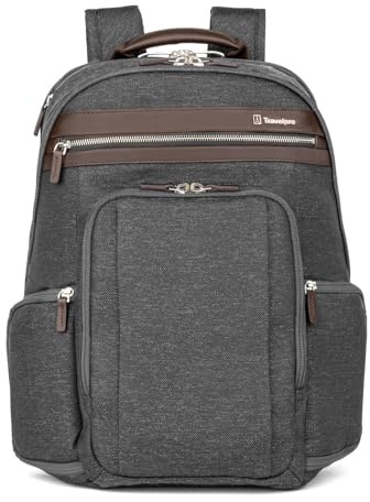 Travelpro Platinum Elite Business Laptop Travel Backpack, Fits up to 16 Inch Laptop, Water Resistant, Men and Women, Vintage Grey