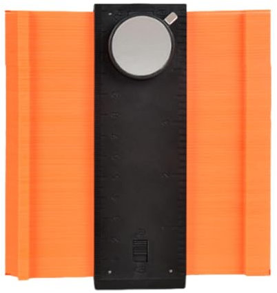 LOVIVER Medida de piso de la carpintería de la regla de construcción de calibre de contorno, herramienta de plantilla multipropósito, regalos de cumpleaños, 5 Inch