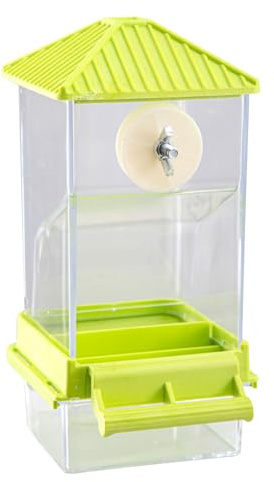 Distributeur automatique de nourriture transparent pour perroquets avec grande capacité