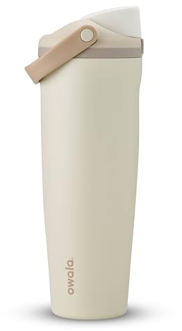 Owala FreeSip Sway – Edelstahl – 1,1 l – Hellbraun (leicht geröstet)