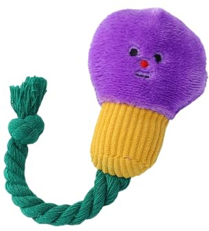 BOYANDM Ampoule en peluche pour chien, jouet couineur, corde en coton résistant à la mastication, aide à la dentition, compagnon de divertissement amusant pour animal de compagnie