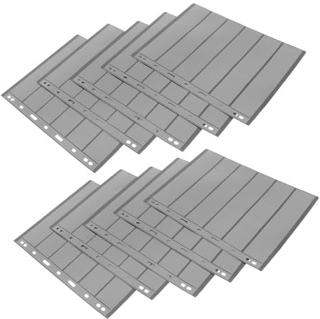 Abaodam Album per Francobolli 10 Fogli in Pvc Nero Doppia Faccia Taschine Trasparenti per Collezionisti Facile da Usare per Conservare Francobolli e Cartoline