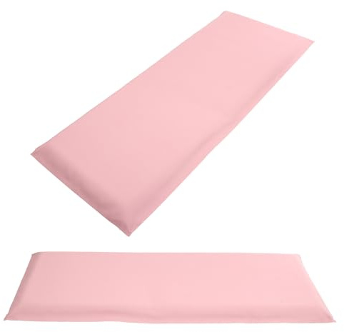 Homoyoyo 2pcs Anti Collision Self Adhesive 3d Upholstered Headboard Wall Cushion Padding Pvc High Rebound Materials Minimalist Pink Removable Protection Panels for Bedrooms and Nurseries