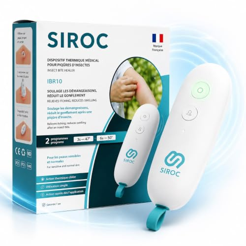 SIROC Stylo Anti-Démangeaisons Néo – Dispositif Thermique Anti-Piqûre Moustique, Guêpe & Insectes – Soulage Démangeaisons & Gonflement – 2 Modes – Marque Française
