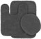 Kids Zone Home Linen Angela Badezimmerteppich-Set, rutschfest, weich, 3-teilig anthrazit