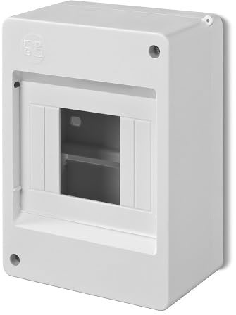 ELEKTRO-PLAST Aufputz Kleinverteiler Verteilerkasten Sicherungskasten 1-reihig 4 Module Hellgrau