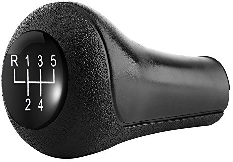EVGATSAUTO Pomello del cambio, pomello del cambio manuale a 5 velocità per auto Pomello del cambio adatto per E28 E30 E34 E36 nero