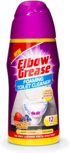 1 x 500G Elbow Grease Foaming Toilet Amazing Fragrance Deep Cleaning Action Powder Cleaning Foam and Extra Freshness Toilet Cleaner (Berry Blast)