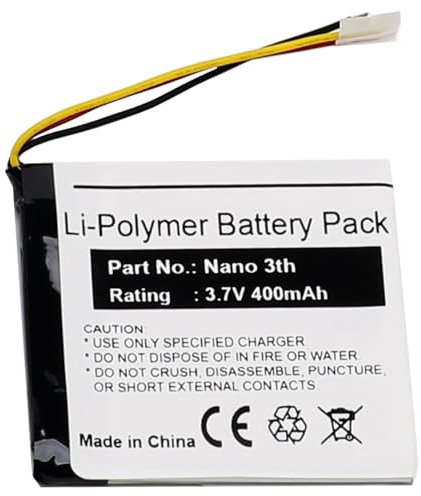 CHUNCAIL Batería 616-0337 para Apple iPod Nano 3 3G 3Gen 3TH MP3 A1236 Nano3 (polímero de litio)