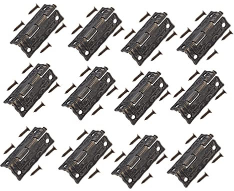 Angoily 12ensembles Charnières Antiques Zinc Alliage Pour Coffres Et Valises Vintage Charnières De Boîte Pour Et Rénovation Artisanale