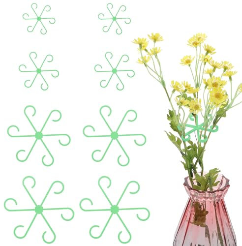 Lot de 8 piquets de support pour plantes d'intérieur, pothos d'intérieur en acrylique, supports réutilisables pour tiges de fleurs, accessoires de croissance (vert)