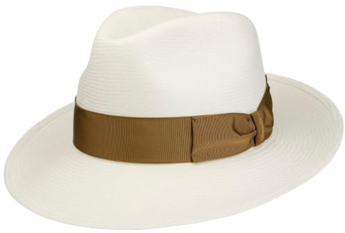 Borsalino Big Brim Bogart Panama Hat Women/Men Nature-Brown 7 1/4