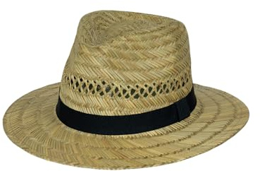Black Jungle Norte stråhatt natur sommarhatt halmhattar Havanna hatt unisex Bogart fedorahatt, svart, S-M