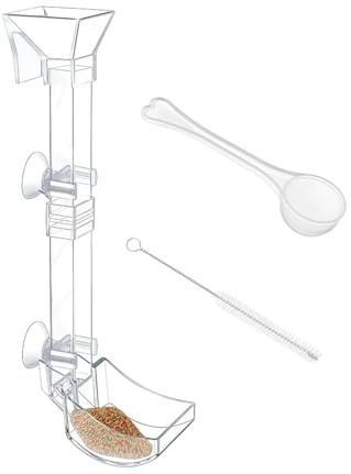 Genérico Plato De Alimentación para Camarones - Kit De Alimentación para Acuario, De Bandeja De Tubo Transparente, Kit De Plato Transparente | Diseño De De Material Acrílico Duradero para Peces