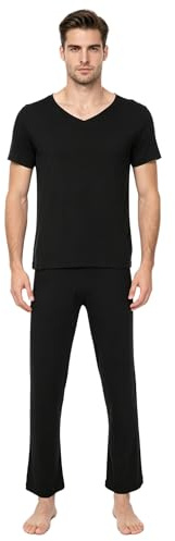 Vxuxlje Latino dans body för män uniform dans vardagsrum kläder praktiska latinska moderna fitnessbyxor för herr träning, svart, 3XL