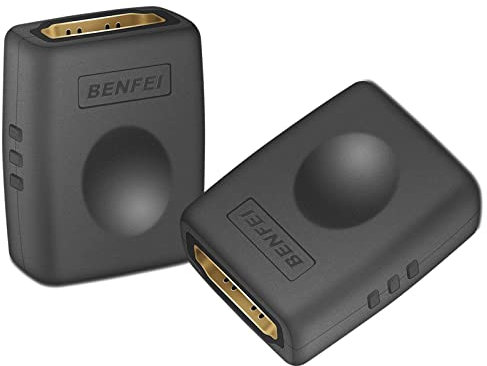 BENFEI HDMI Coupler, 2 Pack HDMI Female to Female Adapter, Support 4K@60Hz, 3D and HDR