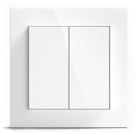 Senic Friends of Hue Smart Home Lichtschalter matt weiß | Kabelloser & batterieloser Hue Schalter und Dimmer für Philips Hue (Zigbee) | Smart Switch flexibel montierbar & dimmbar