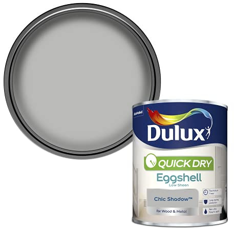 Dulux 5358157 Quick Dry Eggshell Paint, Chic Shadow, 750 ml