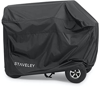 Staveley XXL Mobility Scooter Cover | Waterproof Outdoor Storage Protection for Scooters All-Season Use and Long-Lasting Material Black 190cm x 117cm x 72cm