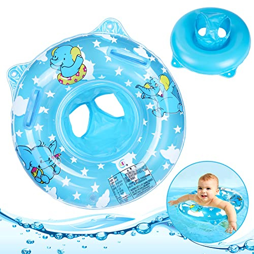 Flintronic Uppblåsbar badring för barn, simring för barn, spädbarn, uppblåsbar baby badring, uppblåsbar simring med barnstol