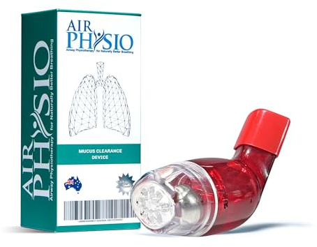 AirPhysio | Drug-Free Portable Breathing Trainer Device for Lungs | Breathe Better, Improve Lung Health & Mucus Clearance | Average Lung Capacity Device | Made in Australia