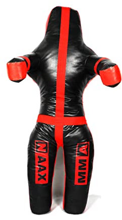 NAAX MMA Grappling - Sacco da boxe per judo, manichino BJJ Wrestling, posizione in piedi brasiliana JIU Jitsu Sottomissione Autodifesa Allenamento Wrestling Vinile Manichino 180 cm