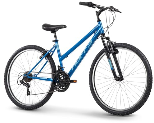 Huffy Stone Mountain Womens 26 Inch Mountain Bike, Deep Sea Gloss Frame, 21-Speed Shimano Twist Shifting, Front Suspension, Comfort Saddle | 20/24/26 Sizes, 6-21 Speeds, Dual Suspension Available |