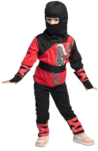 Boland - Costume Ninja pour enfants, 3-4 ans, déguisement, costumes de carnaval enfants pour le carnaval et les fêtes à thème