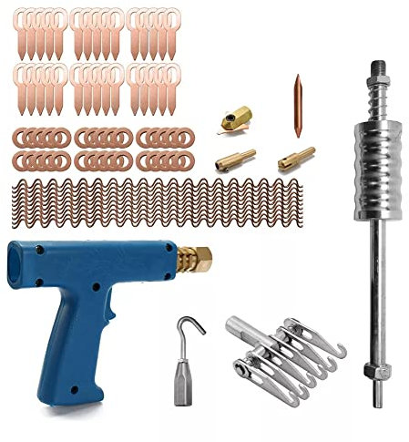 Irfora Kit de réparation de boulons, 77 pièces, pince à tracter, machine à souder, marteau coulissant, extracteur, anneaux droits, rondelles rondes, fils mobiles