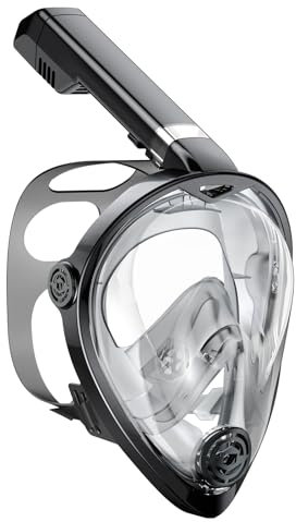 KUYOU Schnorchelmaske Tauchmaske Vollmaske Vollgesichtsmaske Faltbar Anti-Fog CO2-Sicher für Jugendliche und Erwachsene