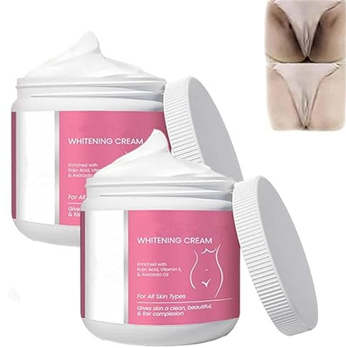 InnerMate Crema sbiancante, 100g crema schiarente per zone intime, crema correttore macchie scure per interno coscia, linea bikini, ascelle (2pcs)