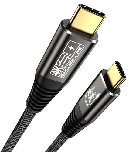 EUDOBEL USB C Kabel 2M,USB C to USB C Data Kabel 20Gbps,240W 4K@60Hz USB C 3.2 Gen2×2 Kabel För Thunderbolt 4/3, iPhone15/Pro/Pro Max,2023 MacBook Pro M2,Galaxy Samsung S24/S24 Ultra/S23/S22,AR