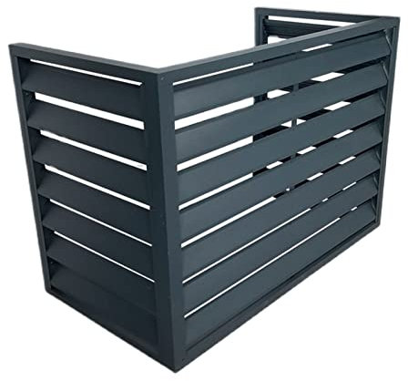 Utomhus luftkonditioneringsskydd, utomhusenhet mini delad luftkonditioneringsskydd, aluminiumlegering luftkonditioneringsram, utomhusenhet persienner, luftkonditionering utomhus enhet skyddsräcke,