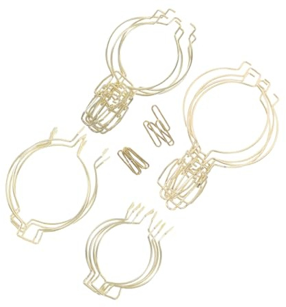 POPETPOP 8 Piezas Capacitación Del Tanque De Almacenamiento De Vidrio Cierre De Alambre De Tarros De Cristal Suministros De Conservas Colgadores De Frasco De Mason Dorado Acero Inoxidable