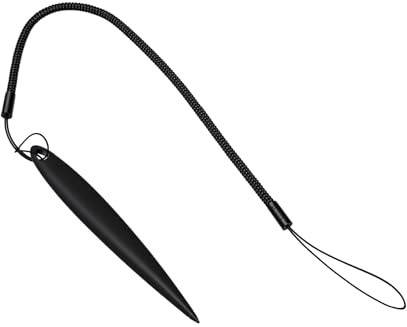 Aramox Resistiv Stylus Penna Plast Resistiv Pekskärmspenna 130 Cm Fjäderrep Slät Spets Repsäker för POS-maskin PDA-användare i Detaljhandeln Kassa och Lagerarbete (Svart)