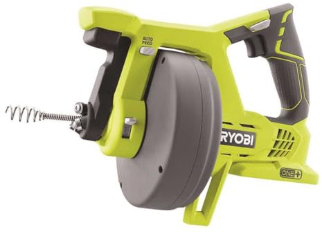 Ryobi P4001 One+ 18V Lithium Ion All-In-One 25 Foot Drain Auger for Sinks or Toilets (Battery Not Included, Power Tool Only)