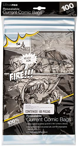 Ultra Pro 82225 - Comic Bags - Current Size Re-Sealable 100 Hüllen