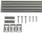Liedeco Vorhangschiene 4-läufig für Vorhänge, Schiebevorhang Aluminium L 165 cm