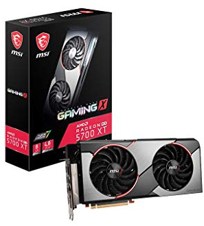 MSI RADEON RX 5700 XT GAMING X Graphics Card '8GB GDDR6, 1980Hz, RGB Mystic Light, AMD NAVI 10 XT GPU, 3x DisplayPort, HDMI, Dual Fan Cooling System'