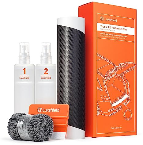 Luxshield Ladekantenschutz Folie für Skoda Octavia Combi 4 (IV) NX5 I 2020-2024 - Stoßstangenschutz, Kratzschutz, Lackschutzfolie - Carbon Schwarz